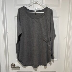 Gray Women's Long Sleeve Tunic Top